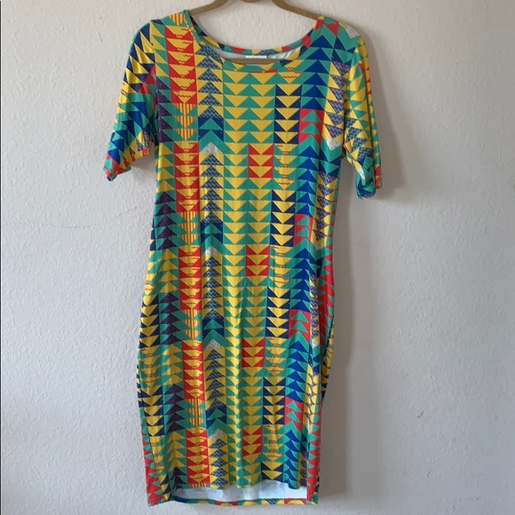 LuLaRoe Dresses & Skirts - LLR Julia Bold Geometric Dress, Size Lg